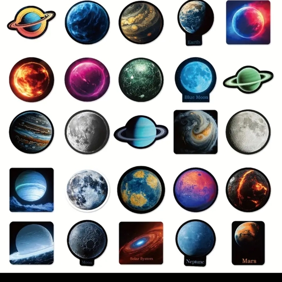 Hot Topic Cosmic Planet Sticker Collection - Picture 5 of 6